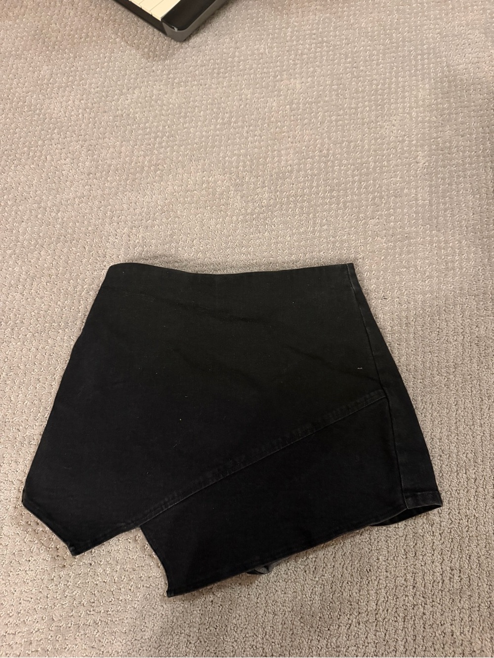 Black Asymmetric Women's Skort